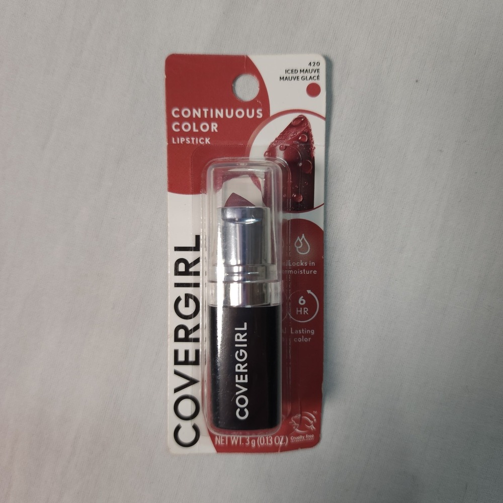 Cover Girl Continuous Color Lipstick, Iced Mauve [420], 0.13 oz Covergirl